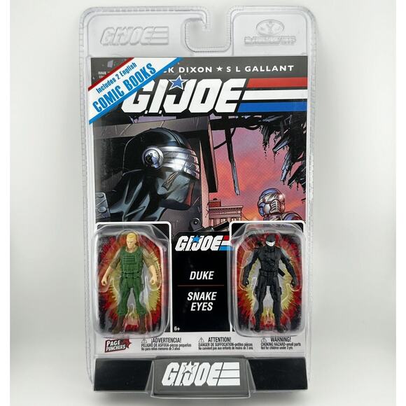 G.I. Joe Comic 3" Action Figure Page Punchers 2-Pack - Duke and Snake Eyes - Picture 1 of 2
